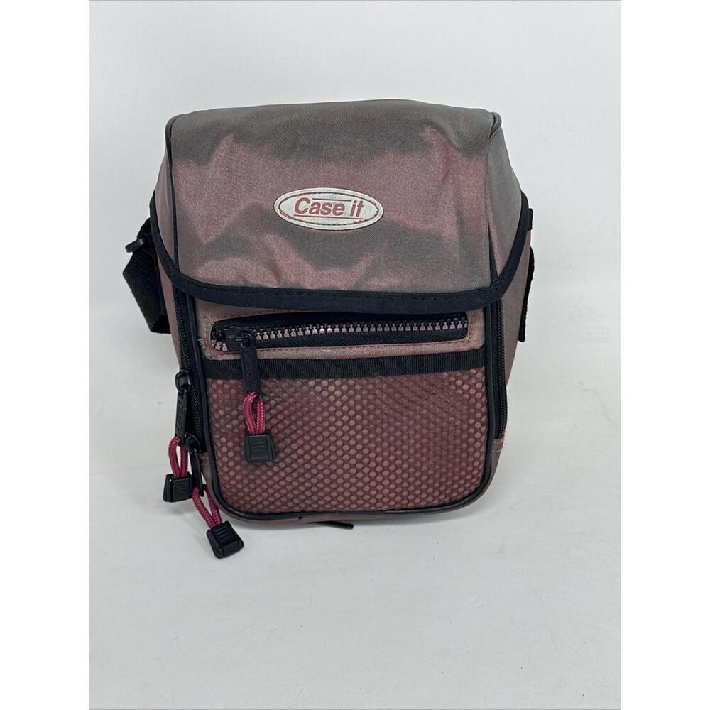 Case It Carry Case Digital Camera Camcorder Video Game Bag Pink Strap Zippered